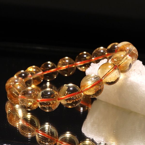 画像4: ブレス シトリン<ブラジル産> 丸 約11.5mm 品番:18692 (4)