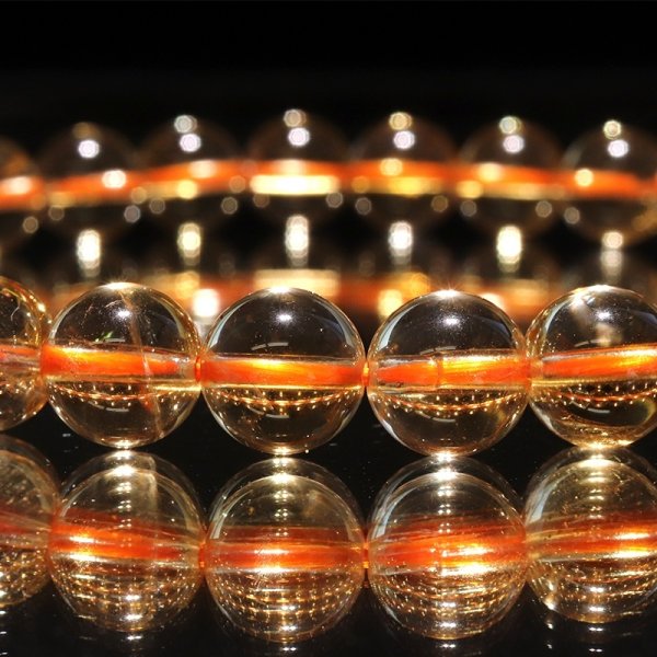 画像2: ブレス　シトリン＜ブラジル産＞　丸　約7.5mm　品番：18697 (2)