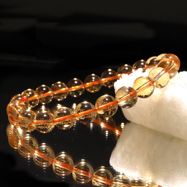 画像4: ブレス　シトリン＜ブラジル産＞　丸　約8mm　品番：18696 (4)