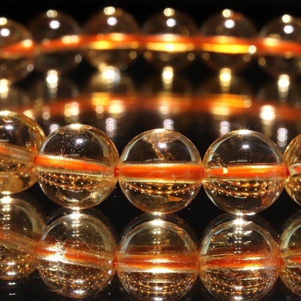 画像2: ブレス　シトリン＜ブラジル産＞　丸　約8mm　品番：18696 (2)