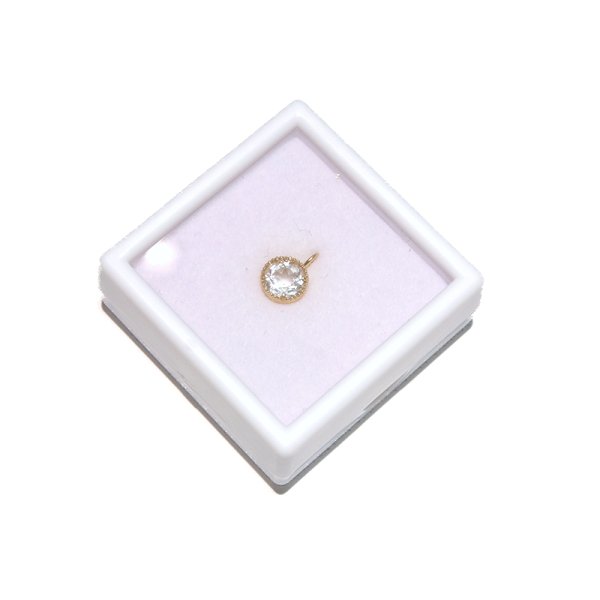 画像4: ペンダントトップ レムリアンシード ラウンドカット 約6mm コロンビア産 K18 ゴールド 日本製 品番:18702 (4)