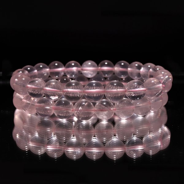 画像6: ブレス スターローズクォーツ<マダガスカル産> 丸 約9.5mm 品番:18711 (6)
