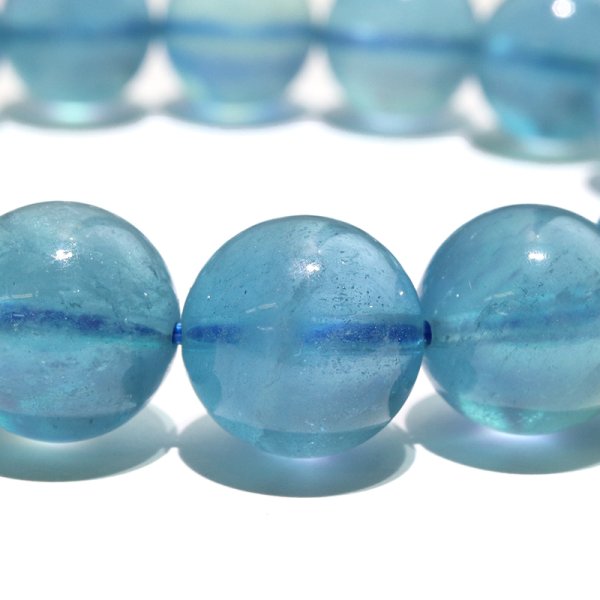 画像2: ブレス　アクアマリン＜ブラジル産＞　丸　約11mm　品番：18730 (2)