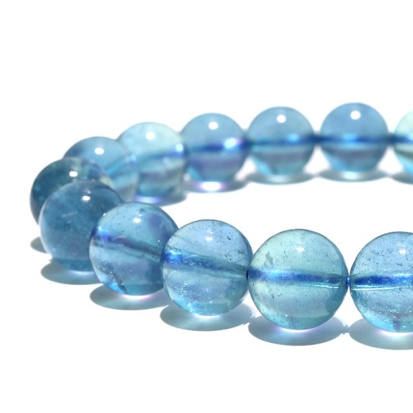 画像3: ブレス　サンタマリアアクアマリン＜ブラジル産＞　丸　約10mm　品番：18722 (3)