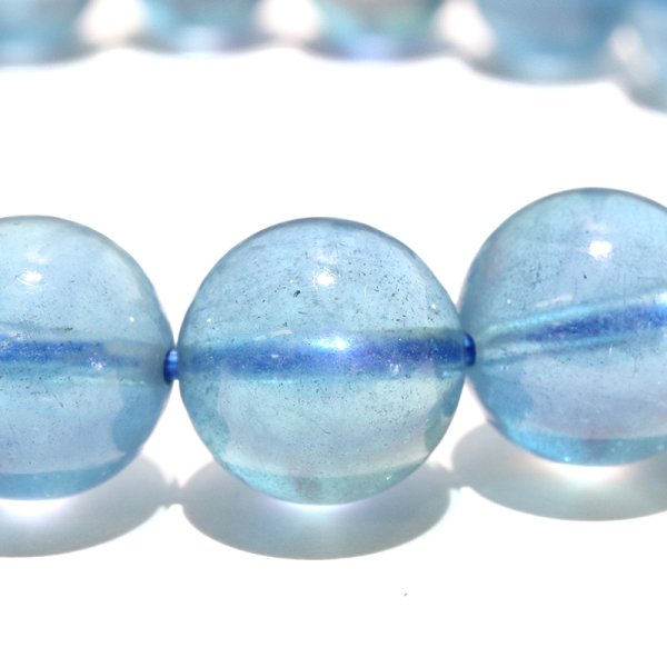 画像2: ブレス　サンタマリアアクアマリン＜ブラジル産＞　丸　約10.5mm　品番：18721 (2)