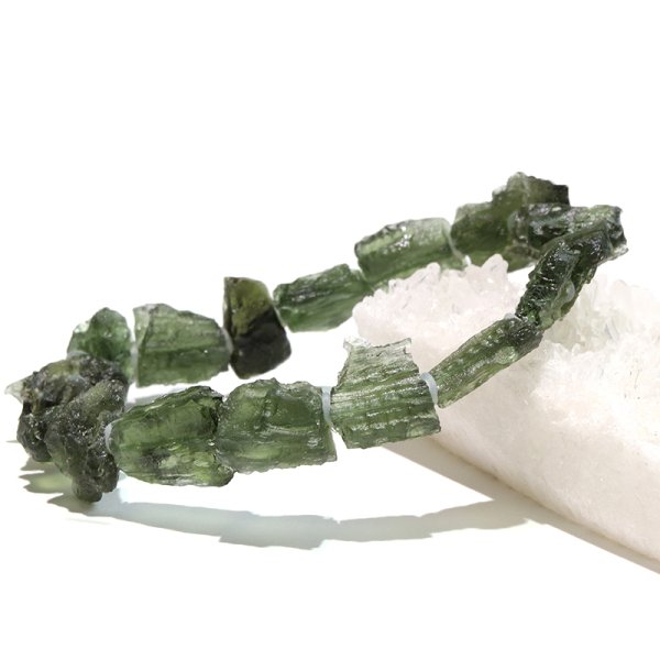 画像4: ブレス　モルダバイト＜チェコ産＞　原石　約5.1〜18.0ｍｍ　証明書付き　品番：18749 (4)