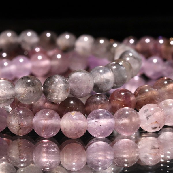 画像5: ブレス　モンドクォーツエレスチャル＜タンザニア産＞　ノーマル　丸　約5.5mm　日本製　品番：18774 (5)