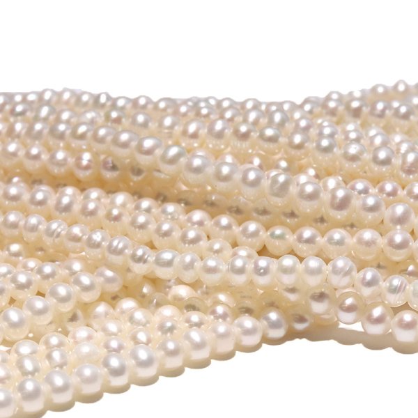 画像3: 連 淡水パール エッグタンブル型 約3mm 品番:18806 (3)