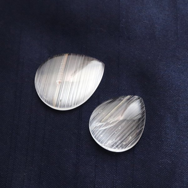 画像2: ルース ニードルイントパーズ ドロップカット 約16〜19×19〜23mm ブラジル産 品番:18829 (2)