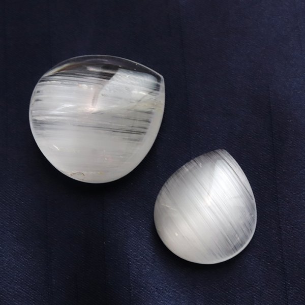 画像2: ルース ニードルイントパーズ ドロップカット 約21〜28×24〜30mm ブラジル産 品番:18827 (2)