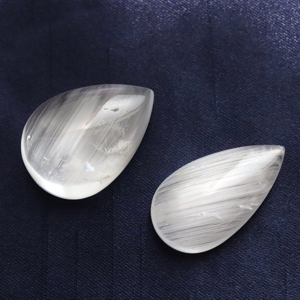 画像2: ルース ニードルイントパーズ ドロップカット 約14〜18×26mm ブラジル産 品番:18823 (2)