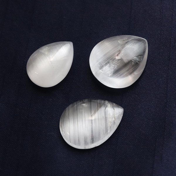画像2: ルース ニードルイントパーズ ドロップカット 約14〜20×19〜28mm ブラジル産 品番:18831 (2)