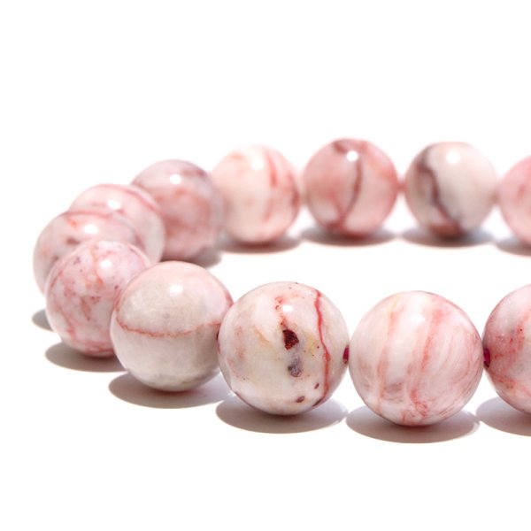 画像3: ブレス　シナバー＜四川産＞　丸　約11.5mm　品番：18857 (3)