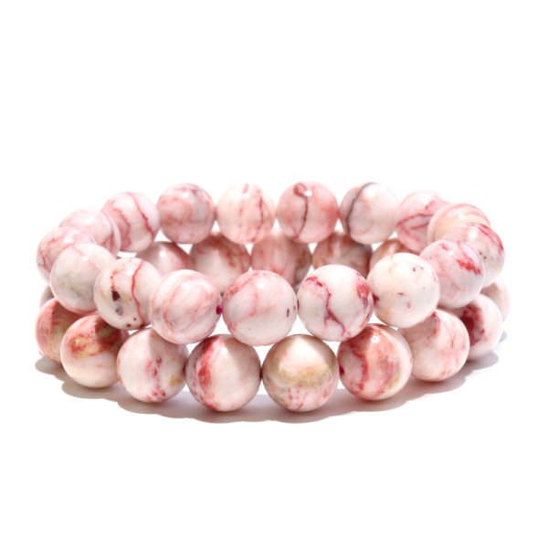 画像5: ブレス　シナバー＜四川産＞　丸　約11.5mm　品番：18857 (5)