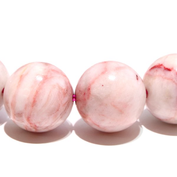 画像2: ブレス　シナバー＜四川産＞　丸　約11.5mm　品番：18857 (2)