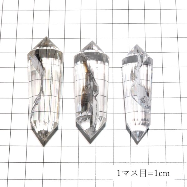 画像5: ヴォーゲルワンド アイリスクォーツ 約5.5〜6.5cm×約1.4〜2cm ブラジル産 フォーゲルワンド 両剣水晶 ダブルポイント 浄化アイテム 品番:18890 (5)