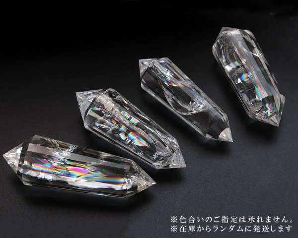 画像4: ヴォーゲルワンド アイリスクォーツ 約5.5〜6.5cm×約1.4〜2cm ブラジル産 フォーゲルワンド 両剣水晶 ダブルポイント 浄化アイテム 品番:18890 (4)