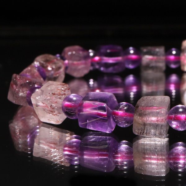 画像3: デザインブレス　スーパーセブン＜ブラジル産＞　丸約5mm　長方形約7〜10×約7〜9mm　品番：18900 (3)