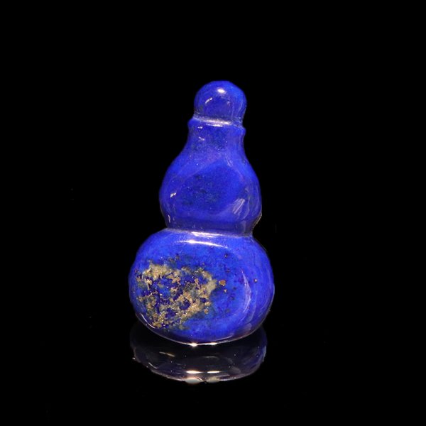 画像4: ペンダントトップ 瓢箪 ラピスラズリ アフガニスタン産 穴あり ひょうたん ヒョウタン 風水 品番:18907 (4)