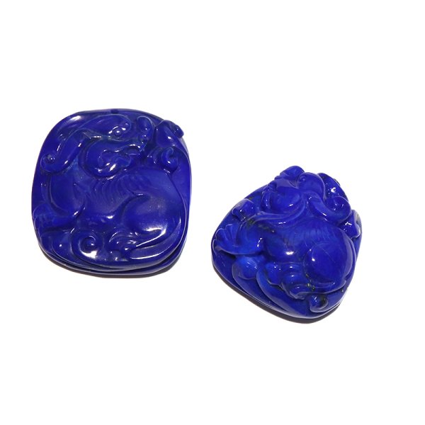 画像3: ペンダントトップ　ヒキュウ　ラピスラズリ　アフガニスタン産　穴あり　貔貅　ひきゅう　風水　品番：18910 (3)