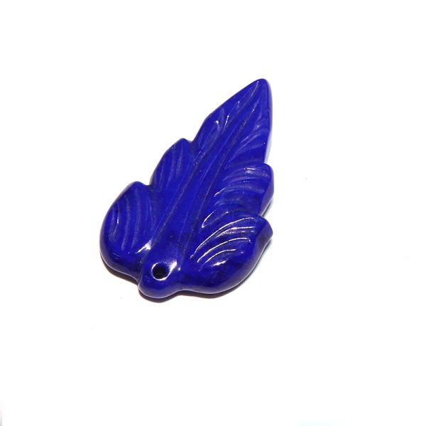 画像3: ペンダントトップ　葉　ラピスラズリ　アフガニスタン産　穴あり　風水　品番：18916 (3)