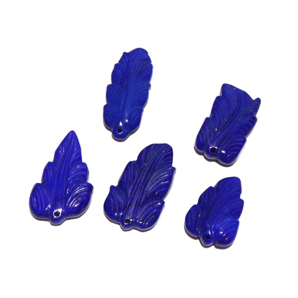 画像4: ペンダントトップ　葉　ラピスラズリ　アフガニスタン産　穴あり　風水　品番：18916 (4)