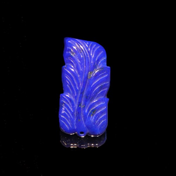 画像2: ペンダントトップ　葉　ラピスラズリ　アフガニスタン産　穴あり　風水　品番：18914 (2)
