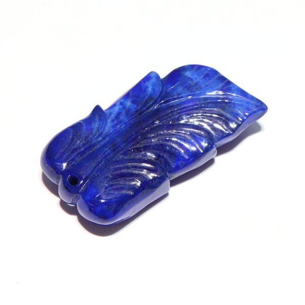 画像4: ペンダントトップ　葉　ラピスラズリ　アフガニスタン産　穴あり　風水　品番：18914 (4)
