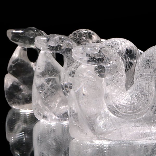 画像4: 彫り物　水晶　蛇　手彫り　干支　巳　風水　品番：18979 (4)