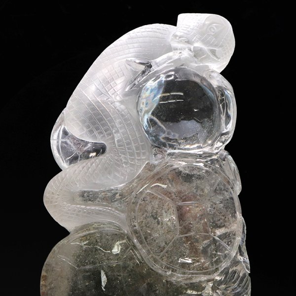 画像5: 【一点物】置物　ガーデンクォーツ　蛇　ブラジル産　台付き　干支　巳　品番：19045 (5)