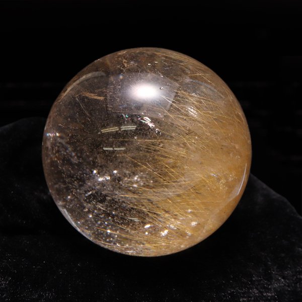 画像5: 【一点物】丸玉 ルチル入りマニハール水晶 インド マニハール地方産 約41mm ヒマラヤ水晶 品番:19082 (5)