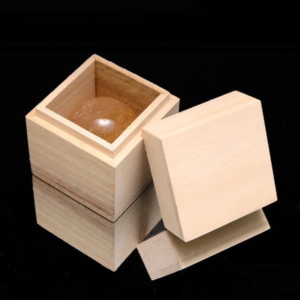 画像5: 【一点物】丸玉 ルチル入りマニハール水晶 インド マニハール地方産 約36mm 桐箱入り ヒマラヤ水晶 品番:19086 (5)