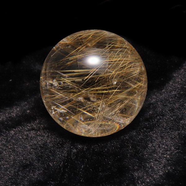 画像4: 【一点物】丸玉 ルチル入りマニハール水晶 インド マニハール地方産 約28mm 桐箱入り ヒマラヤ水晶 品番:19095 (4)