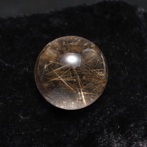 画像4: 【一点物】丸玉 ルチル入りマニハール水晶 インド マニハール地方産 約23mm 桐箱入り ヒマラヤ水晶 品番:19106 (4)