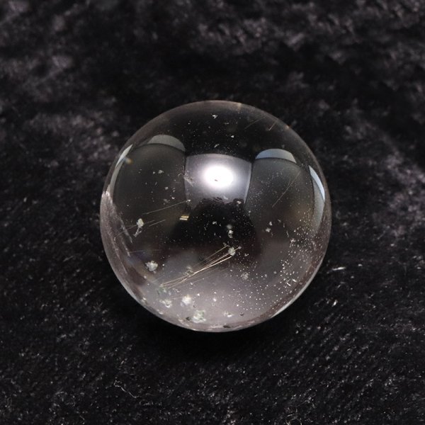画像4: 【一点物】丸玉 ルチル入りマニハール水晶 インド マニハール地方産 約24mm 桐箱入り ヒマラヤ水晶 品番:19111 (4)