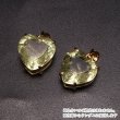 画像5: ペンダントトップ　リビアングラス　ハートカット　約14×14mm　エジプト産　silver925　K18メッキ　品番：19116 (5)