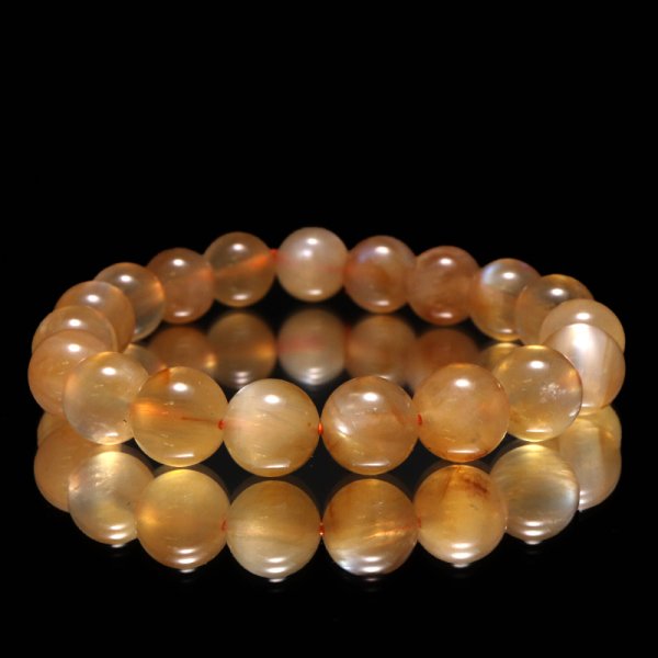 画像5: 【売切50%OFF（表示価格が割引後の金額）】ブレス　プラジオクレースムーンストーン＜チベット産＞　約10.5mm　品番： 14091 (5)