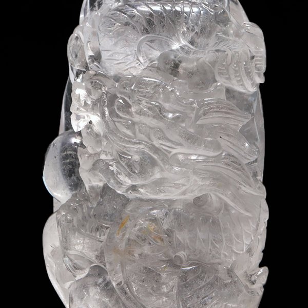 画像2: 【一点物】彫り物 水晶 龍 ブラジル産 台付き 品番:19219 (2)