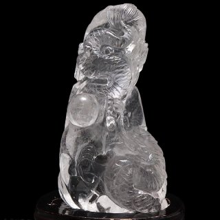 天然石水晶の蛇とスカル　置物　彫物NO.010311 一点物】置物 ガーデンクォーツ 蛇 ブラジル産 干支 弁財天の