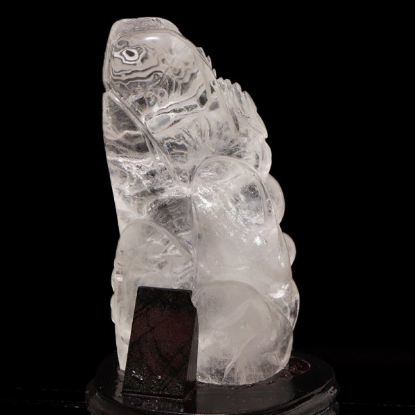 画像4: 【一点物】彫り物 水晶 龍 ブラジル産 台付き 品番:19225 (4)