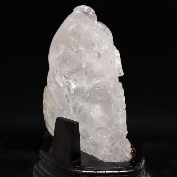 画像4: 【一点物】彫り物 水晶 龍 ブラジル産 台付き 品番:19220 (4)