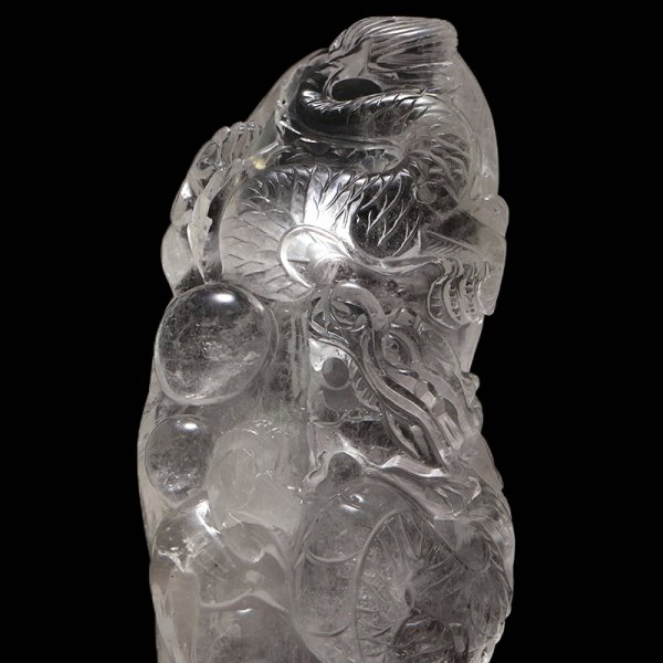 画像2: 【一点物】彫り物 水晶 龍 ブラジル産 台付き 品番:19225 (2)