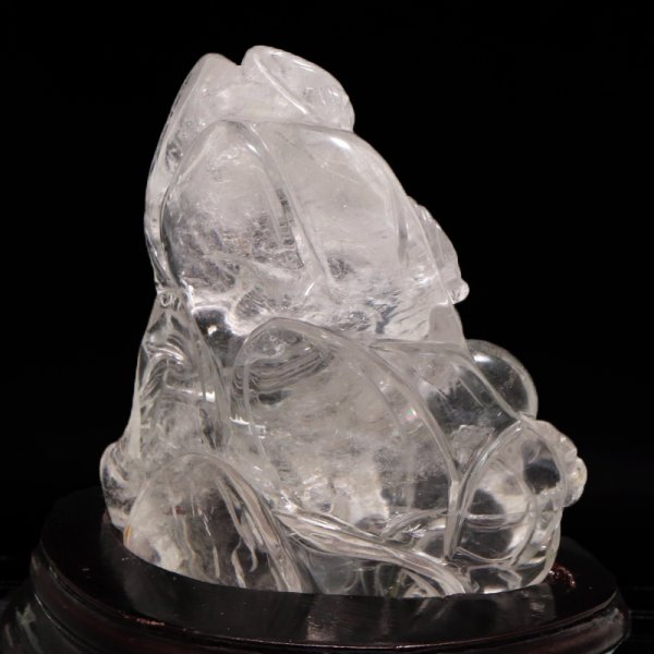 画像4: 【一点物】彫り物　水晶　龍　ブラジル産　台付き　品番：19224 (4)