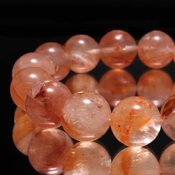 画像3: ブレス マニカラン水晶<ヒマラヤ産> TOPランク 丸 約15mm 品番:19241 (3)