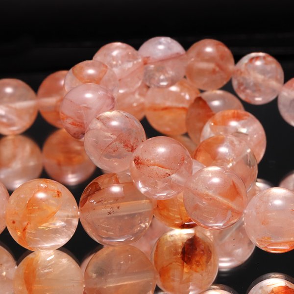 画像4: ブレス マニカラン水晶<ヒマラヤ産> TOPランク 丸 約15mm 品番:19241 (4)