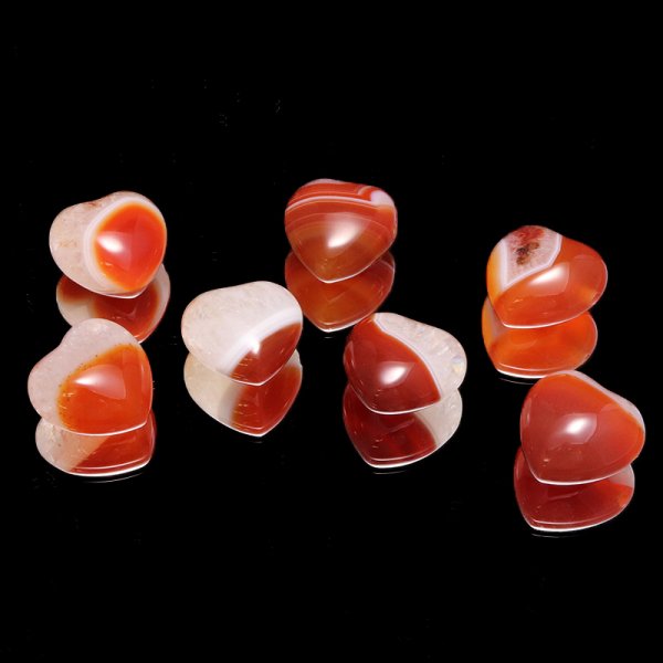 画像2: 天然石パーツ　ハート　カーネリアンシリカ　横穴　約2cm×約2cm　品番：19259 (2)