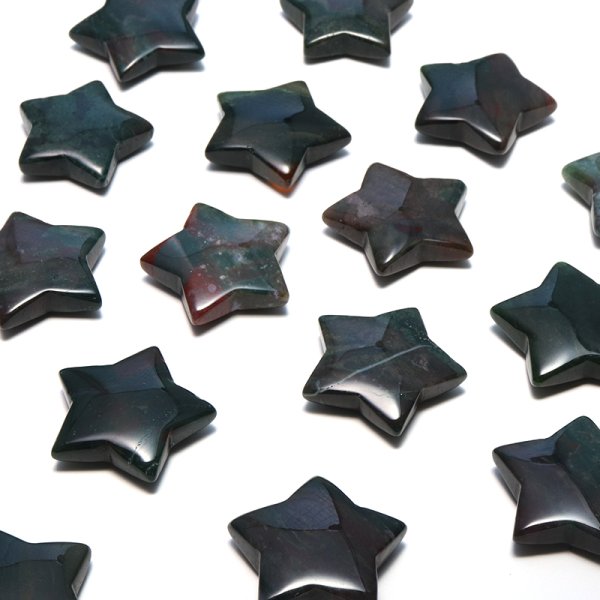 画像3: 置物　スター　星　ブラッドストーン　健康　癒し　彫り物　インテリア　天然石　品番：13593 (3)