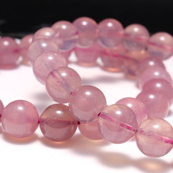 画像4: ブレス　スターディープローズクォーツ＜マダガスカル産＞　丸　約8.5mm　品番：19333 (4)