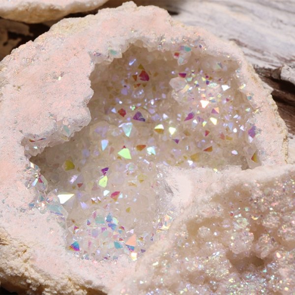 画像2: 原石　オーロラ水晶ジオード　モロッコ産　小　品番：19340 (2)