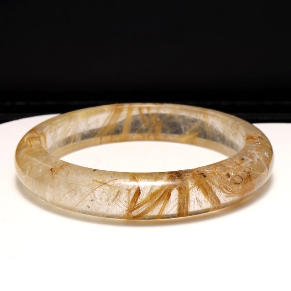 画像5: 【一点物】クローズドバングル　ルチルクォーツ＜ブラジル産＞　幅　約12mm　ケース付き　品番：19386 (5)